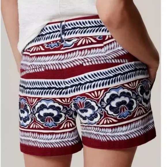 LOFT RIVIERA 4” COTTON BOHO PRINT SHORTS SIZE 4 - Picture 1 of 5